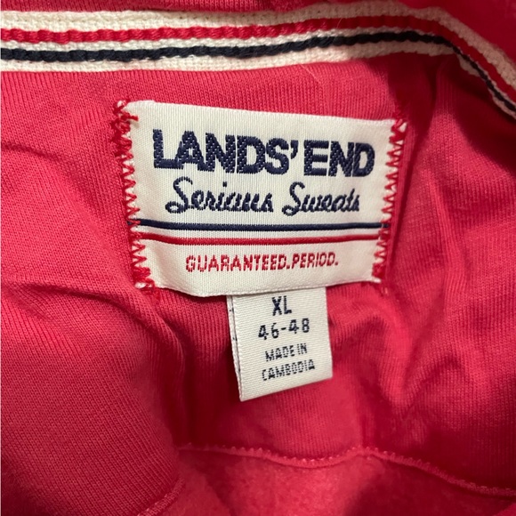 Lands End NWOT red oversized hoody XL - Picture 5 of 6